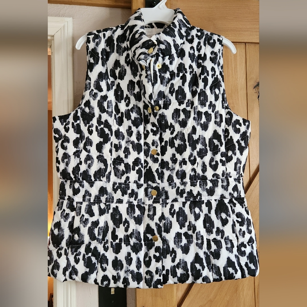 Madison animal print puffy vest